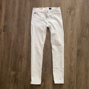 White ag skinny jeans